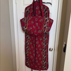 Vera Bradley Red Leaf Garment Bag and Duffel Bag Set